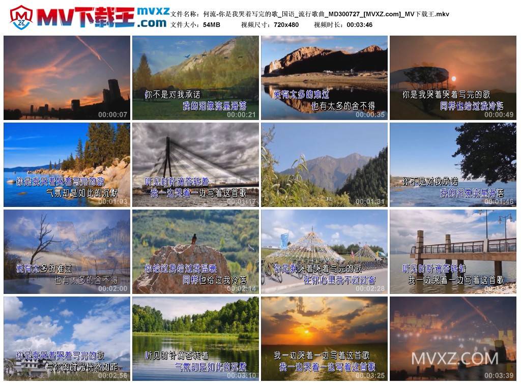 何流-你是我哭着写完的歌_国语_流行歌曲_MD300727